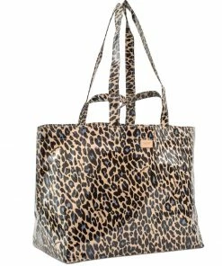 The Pink Leopard Leopard Blue Jag Jumbo Bag - Consuela