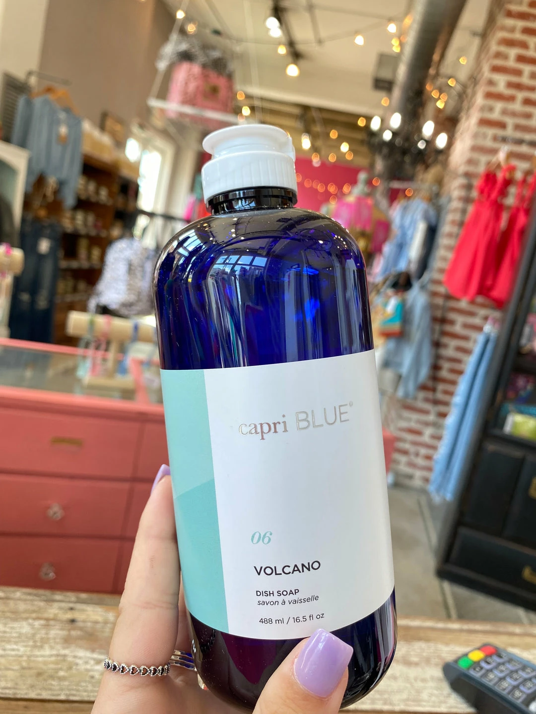 The Pink Leopard Capri BLUE Dish Soap - VOLCANO 1 The Pink Leopard Capri BLUE Dish Soap - VOLCANO