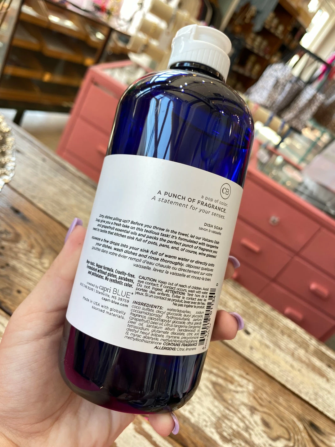 The Pink Leopard Capri BLUE Dish Soap - VOLCANO 2 The Pink Leopard Capri BLUE Dish Soap - VOLCANO