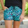 The Pink Leopard Turquoise Leopard Shorts New Arrivals