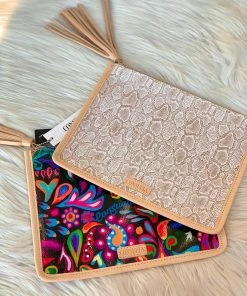 The Pink Leopard New Arrivals CONSUELA - Anything Goes Pouch - BLACK SWIRLY