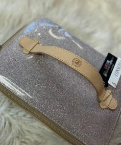 The Pink Leopard New Arrivals Silver Glitter Train Case- Consuela 6 The Pink Leopard New Arrivals Silver Glitter Train Case- Consuela