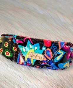 The Pink Leopard CONSUELA - Sunglass Case - Black Swirly New Arrivals