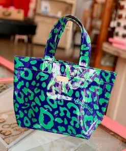 The Pink Leopard New Arrivals CONSUELA - Grab N Go Mini - BLUE/GREEN LEOPARD