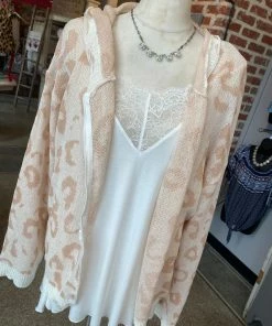 The Pink Leopard Leopard Distress Zip Up New Arrivals