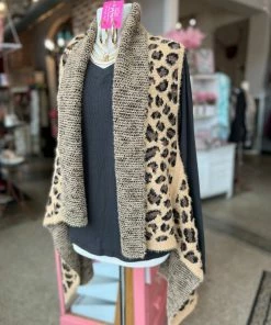 The Pink Leopard New Arrivals Cozy Leopard Vest - ONE SIZE