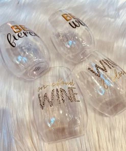 The Pink Leopard Leopard Be Wild Set - Set Of 4 Stemless Wine New Arrivals 5 The Pink Leopard Leopard Be Wild Set - Set Of 4 Stemless Wine New Arrivals