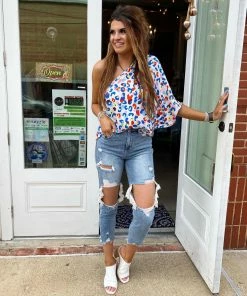 The Pink Leopard The KK Distress Denim