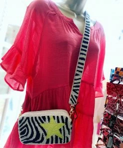 The Pink Leopard New Arrivals SUPERSTAR Beaded Bag