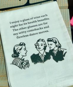 The Pink Leopard New Arrivals Glass Of Wine Tea Towel