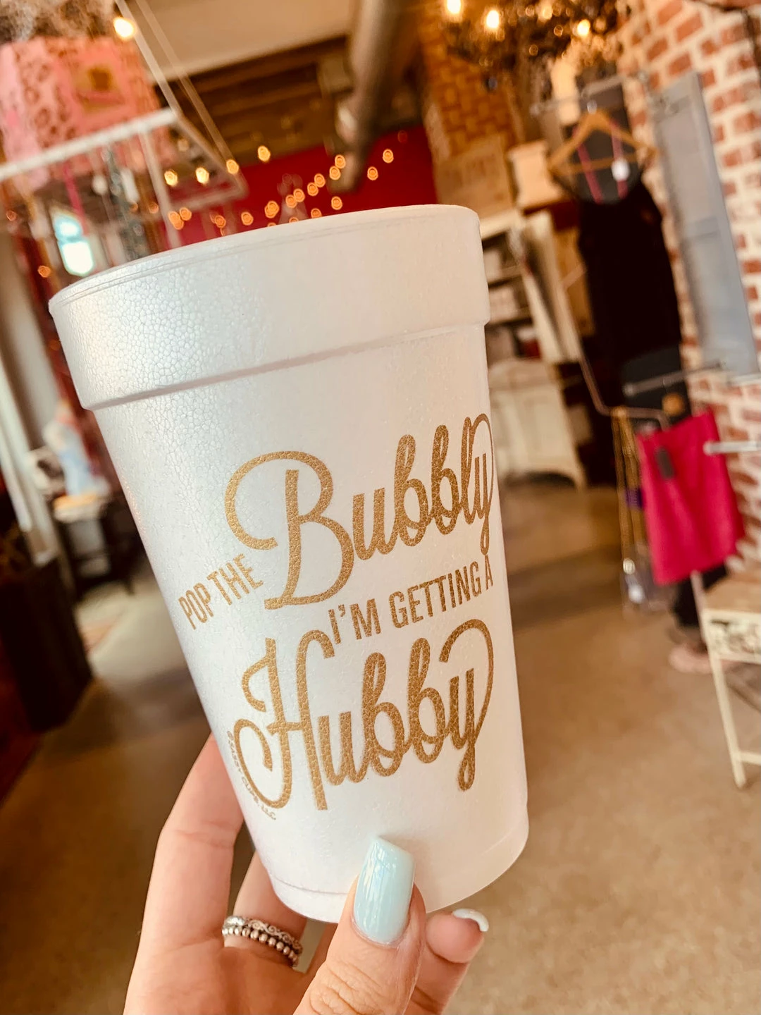 The Pink Leopard Pop The Bubbly - Styrofoam Cups 1 The Pink Leopard Pop The Bubbly - Styrofoam Cups