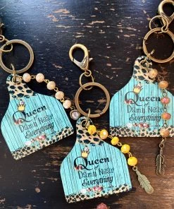 The Pink Leopard Queen Of Everything Keychain