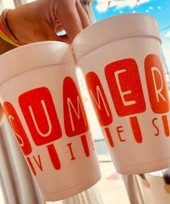 The Pink Leopard Summer V I B E S - Styrofoam Cups New Arrivals