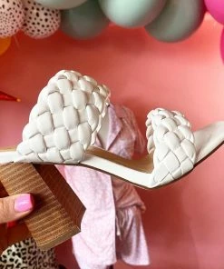 The Pink Leopard Braided Babe Heels New Arrivals