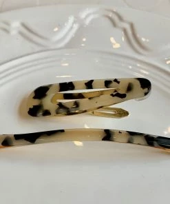 The Pink Leopard Cream Leopard - Hair Clip Set New Arrivals