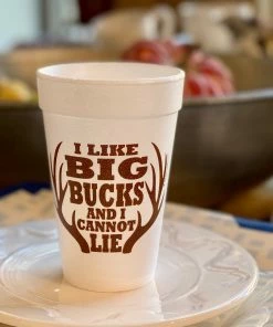 The Pink Leopard Like Big Bucks- Styrofoam Cups - Sleeve Of 10 New Arrivals