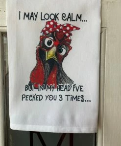 The Pink Leopard New Arrivals I May Look Calm... - Kitchen Towel