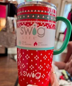 The Pink Leopard Swig 22oz Travel Mug