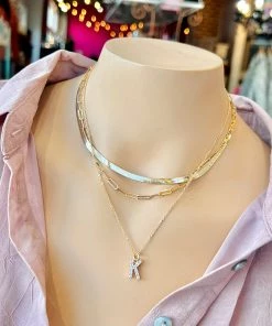 The Pink Leopard New Arrivals Initial Layers Necklace