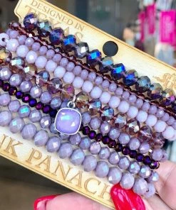 The Pink Leopard Pink Panache Purple Bracelet Set New Arrivals