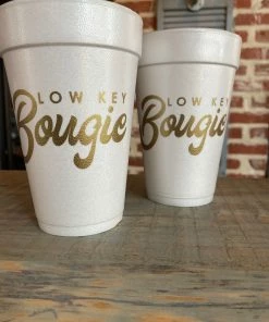 The Pink Leopard New Arrivals Low Key Bougie Styrofoam Cups - Sleeve Of 10 - Gold