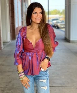 The Pink Leopard Shimmy Vegas Top New Arrivals