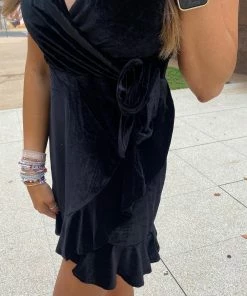 Apparel Velvet Dream Dress - Black