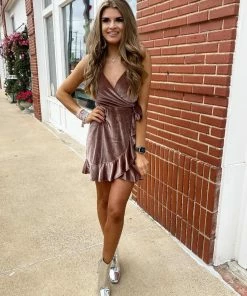 Apparel Velvet Dream Dress - Mocha New Arrivals