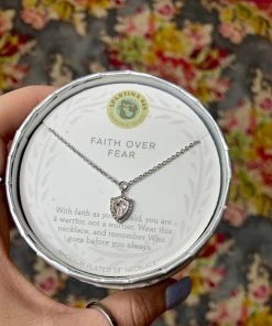 The Pink Leopard New Arrivals Faith Over Fear - Spartina - Silver