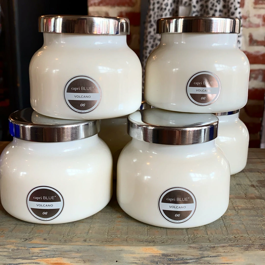 The Pink Leopard Capri Blue - Volcano 8 Oz. - White 1 The Pink Leopard Capri Blue - Volcano 8 Oz. - White