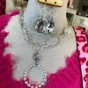 The Pink Leopard PINK PANACHE- SIVER JACI NECKLACE