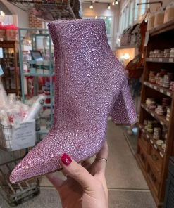 The Pink Leopard New Arrivals BETSY JOHNSON - Light Pink Rhinestone Booties