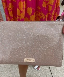 The Pink Leopard CONSUELA- NEON ZEBRA CLUTCH