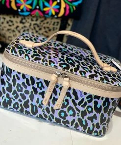 The Pink Leopard New Arrivals CONSUELA - Train Case - Lavender Leopard