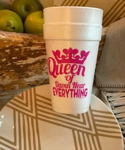 The Pink Leopard QUEEN OF EVERYTHING Styrofoam Cups New Arrivals