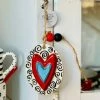 The Pink Leopard Heart Ornamets