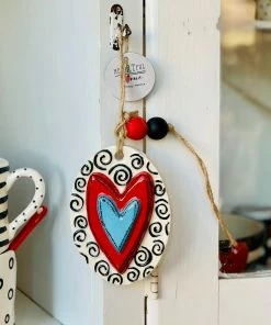 The Pink Leopard Heart Ornamets