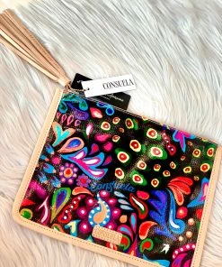 The Pink Leopard New Arrivals CONSUELA - Anything Goes Pouch - BLACK SWIRLY