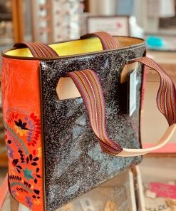 The Pink Leopard New Arrivals CONSUELA- The Glitzy Embroidery Tote