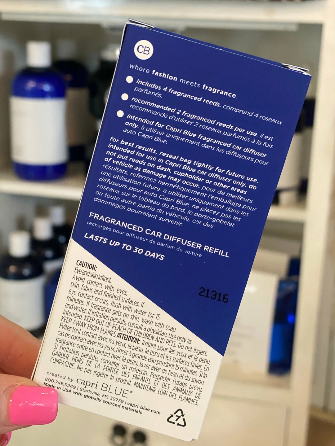 The Pink Leopard CAPRI BLUE - Car Diffuser ••REFILL STICKS - Volcano 2 The Pink Leopard CAPRI BLUE - Car Diffuser ••REFILL STICKS - Volcano