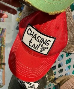 The Pink Leopard New Arrivals Crawfish Chasing Tails Cap - Red