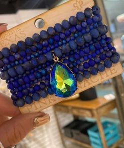 The Pink Leopard New Arrivals PINK PANACHE - ROYAL BLUE BRACELET SET