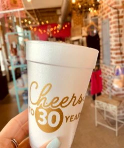 The Pink Leopard Cheers To 30 Years - Styrofoam Cups