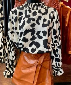 The Pink Leopard Steppin' Out Leopard Top - Cream