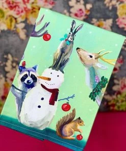 The Pink Leopard Snowman And Friends Tea Towel New Arrivals