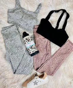 The Pink Leopard New Arrivals Look Cute Feel Good - Grey Leopard Leggings