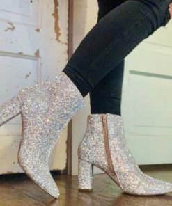 The Pink Leopard The Cady Bling Booties - Betsy Johnson