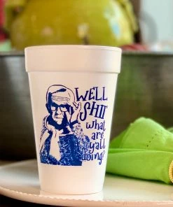 The Pink Leopard New Arrivals Well Shit... What Y’all Doin. Cups Sleeve Of 10 - Blue