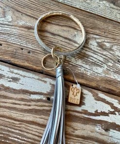 The Pink Leopard Pink Panache Key Rings - Silver