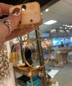 The Pink Leopard Pink Panache - The YAYA Earrings - Large Gold